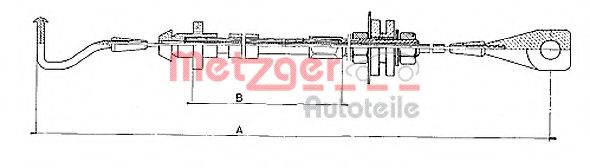 Тросик газа METZGER 10.090 COFLE