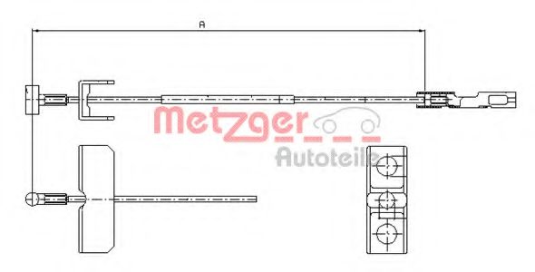 Трос ручника METZGER 11.6802 COFLE