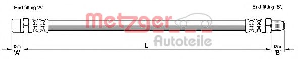 Тормозной шланг METZGER 4110257