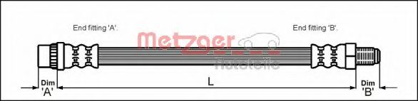 Тормозной шланг METZGER 4114769