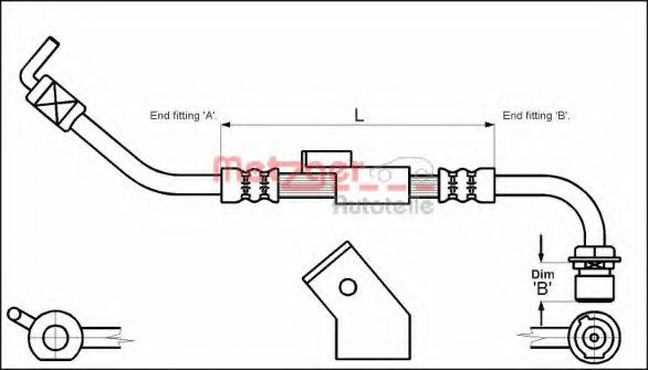 Тормозной шланг METZGER 4112334