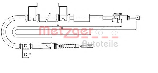 Трос ручника METZGER 17.6053