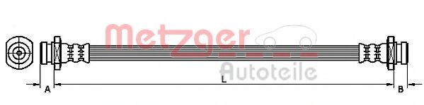 Тормозной шланг METZGER 4110469