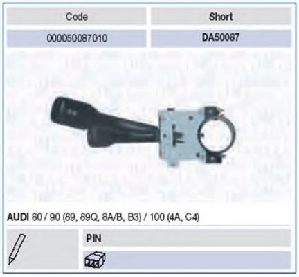 Подрулевой переключатель MAGNETI MARELLI 000050087010