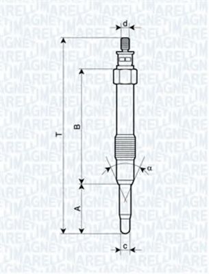 Свеча накала MAGNETI MARELLI 062900000304
