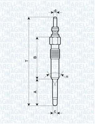 Свеча накала MAGNETI MARELLI 062900006304