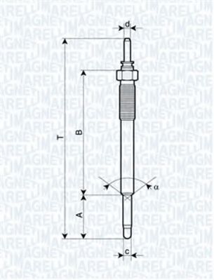 Свеча накала MAGNETI MARELLI 062900074304