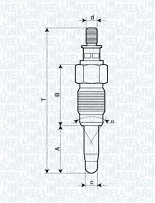 Свеча накала MAGNETI MARELLI 062900056304