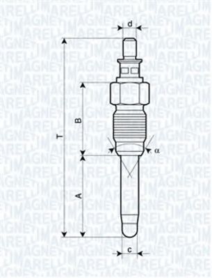Свеча накала MAGNETI MARELLI 062900059304