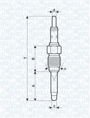 Свеча накала MAGNETI MARELLI 062900084304