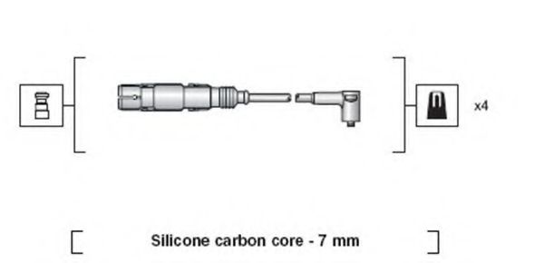 Комплект високовольтних проводів MAGNETI MARELLI 941318111164 - Фото 1