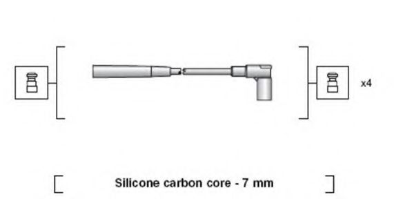 Комплект высоковольтных проводов MAGNETI MARELLI 941318111236