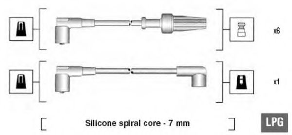 Комплект высоковольтных проводов MAGNETI MARELLI 941085210571