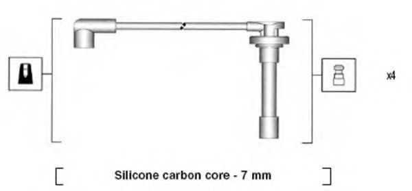 Комплект высоковольтных проводов MAGNETI MARELLI 941315010888