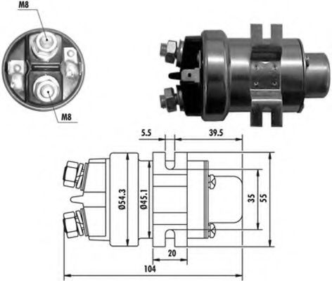 Втягивающее реле MAGNETI MARELLI 940113050018