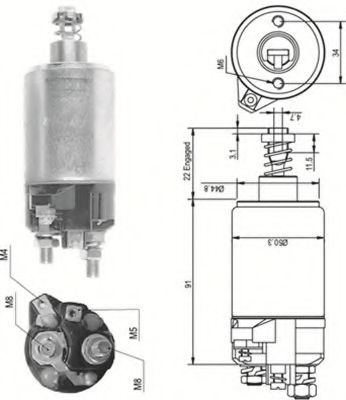 Втягивающее реле MAGNETI MARELLI 940113050091