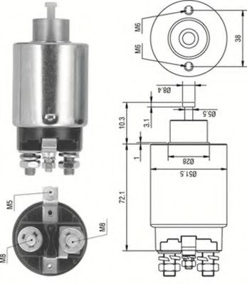 Втягивающее реле MAGNETI MARELLI 940113050288
