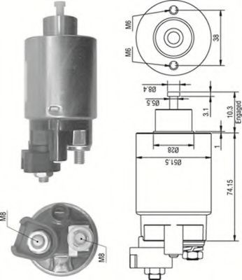 Втягивающее реле MAGNETI MARELLI 940113050355