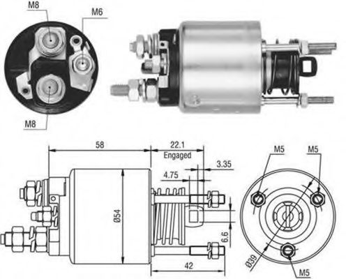 Втягивающее реле MAGNETI MARELLI 940113050458