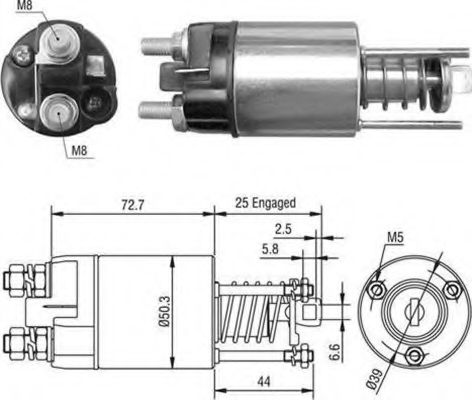 Втягивающее реле MAGNETI MARELLI 940113050528