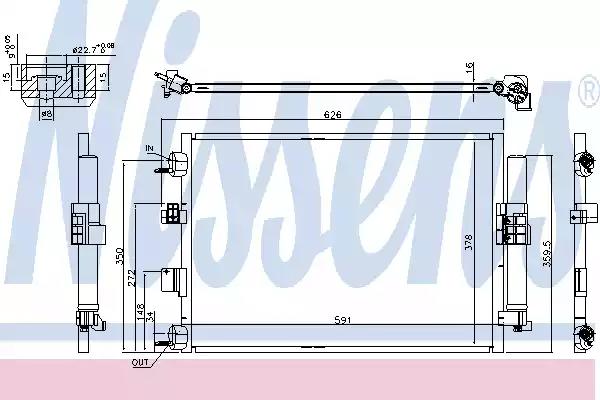 Радіатор кондиціонера NISSENS 940463