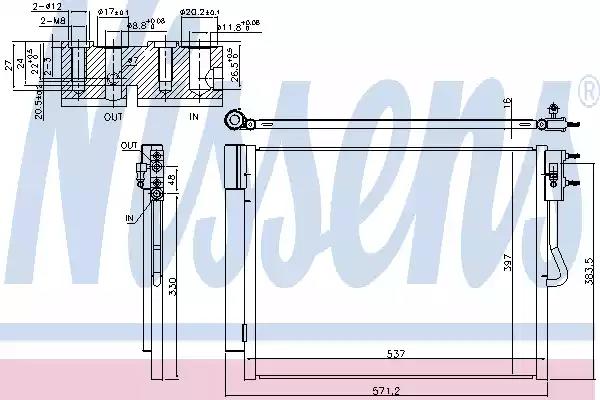 Радіатор кондиціонера NISSENS 940677