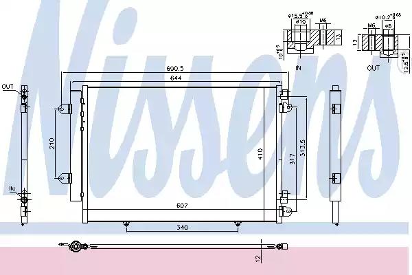Радіатор кондиціонера NISSENS 940691