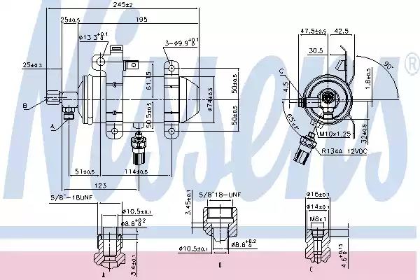 Осушитель кондиционера NISSENS 95509