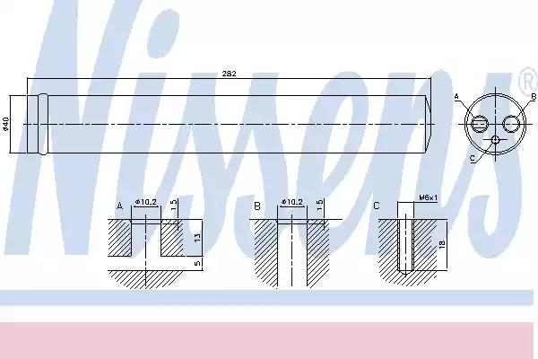 Осушитель кондиционера NISSENS 95525