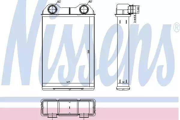 Радиатор отопителя NISSENS 70808