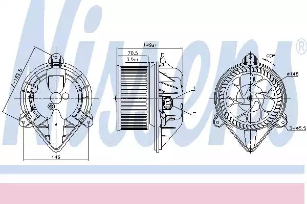 Вентилятор салона NISSENS 87174