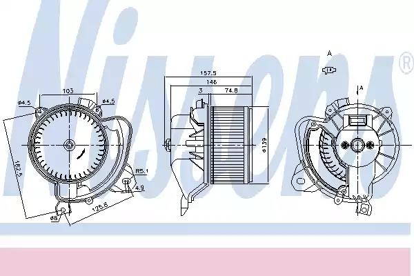 Вентилятор салона NISSENS 87243