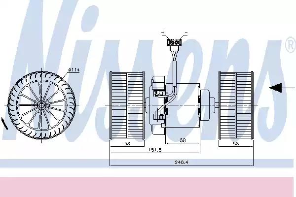 Вентилятор салону NISSENS 87400