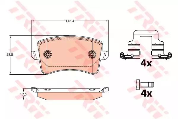 Тормозные колодки TRW GDB2107