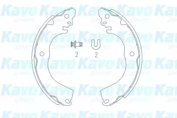 Тормозные колодки KAVO PARTS KBS-7416