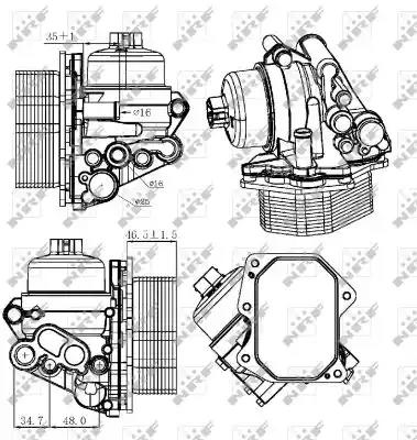 Масляный радиатор NRF 31308
