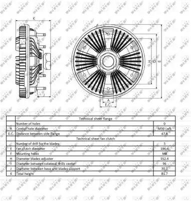 Вязкостная муфта вентилятора охлаждения NRF 49406