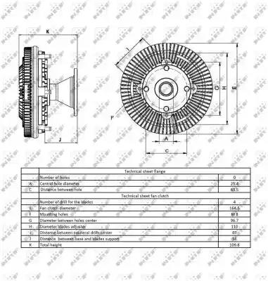 Вязкостная муфта вентилятора охлаждения NRF 49416