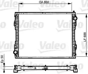 Радиатор, охлаждение двигателя VALEO 733546