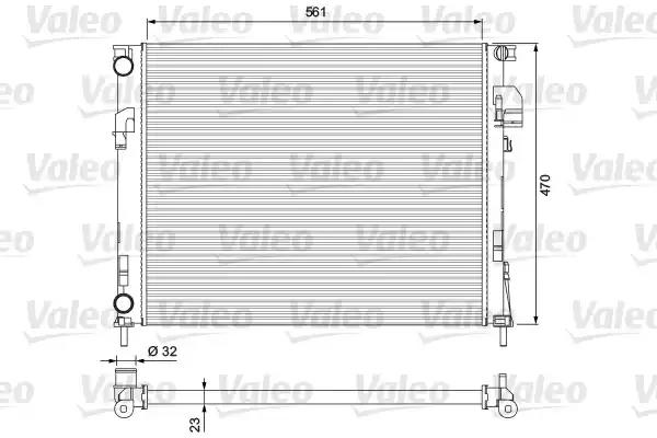 Радиатор, охлаждение двигателя VALEO 232853