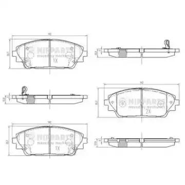 Тормозные колодки NIPPARTS N3603076
