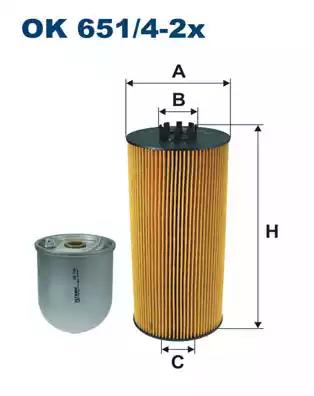 Масляный фильтр FILTRON OK651/4-2x