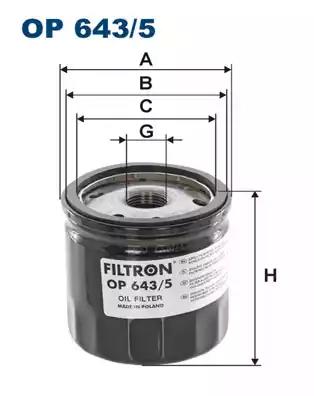 Масляный фильтр FILTRON OP643/5