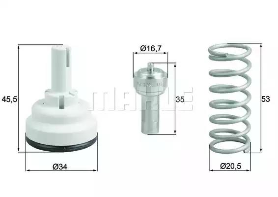 Термостат MAHLE ORIGINAL TX 182 105D