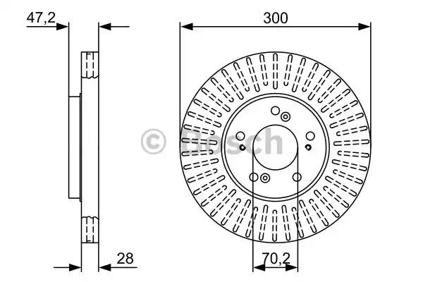 Тормозной диск BOSCH 0 986 479 V58