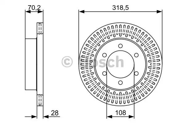 Тормозной диск BOSCH 0 986 479 V72