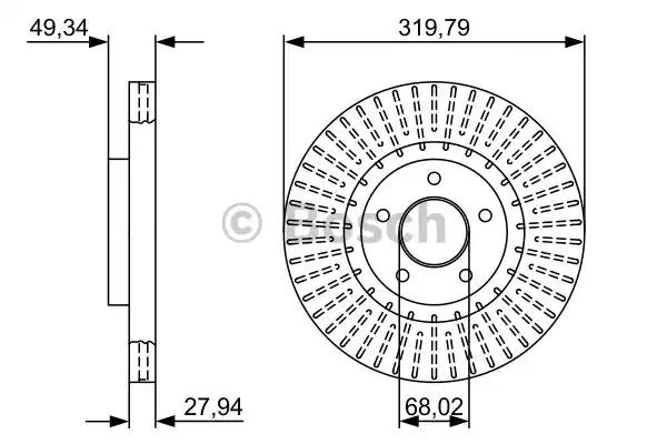 Тормозной диск BOSCH 0 986 479 V75