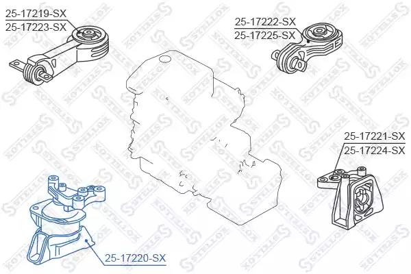 Подушка двигателя STELLOX 25-17220-SX