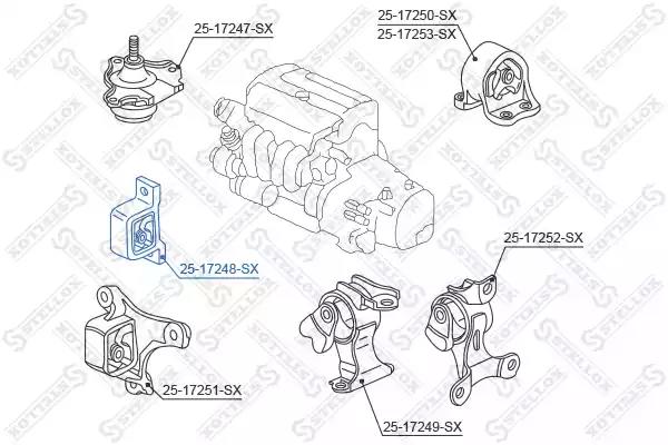 Подушка двигателя STELLOX 25-17248-SX