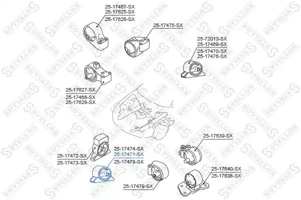Подушка двигателя STELLOX 25-17471-SX